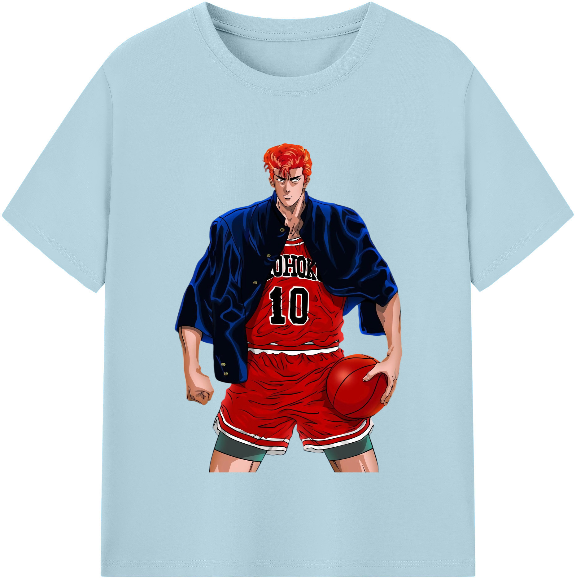 SLAM DUNK／スラムダンク 綿100％半袖Tシャツ（フロントプリント）